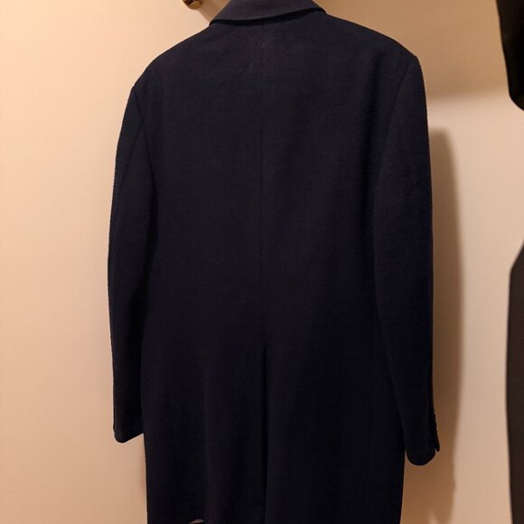 Brooklyn Tailors BKT75 Slim Fit Single Breasted Topcoat in Navy SZ M - Picture 3 of 6